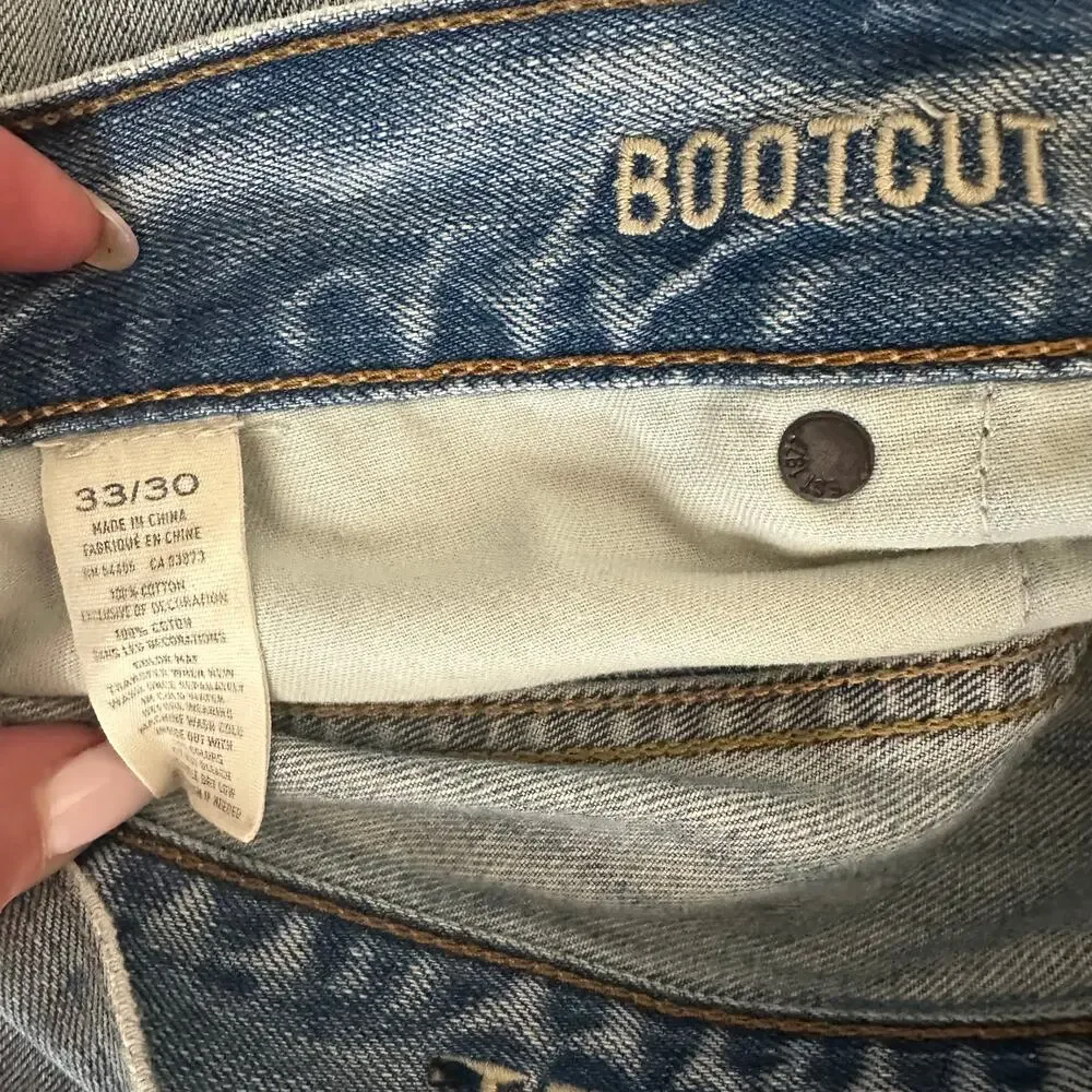 American Eagle Men's Bootcut Jeans 33 x 30 Medium Wash
